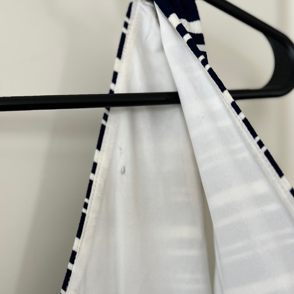 Love...ady Elegant White and Navy striped Dress - Picture 9 of 11